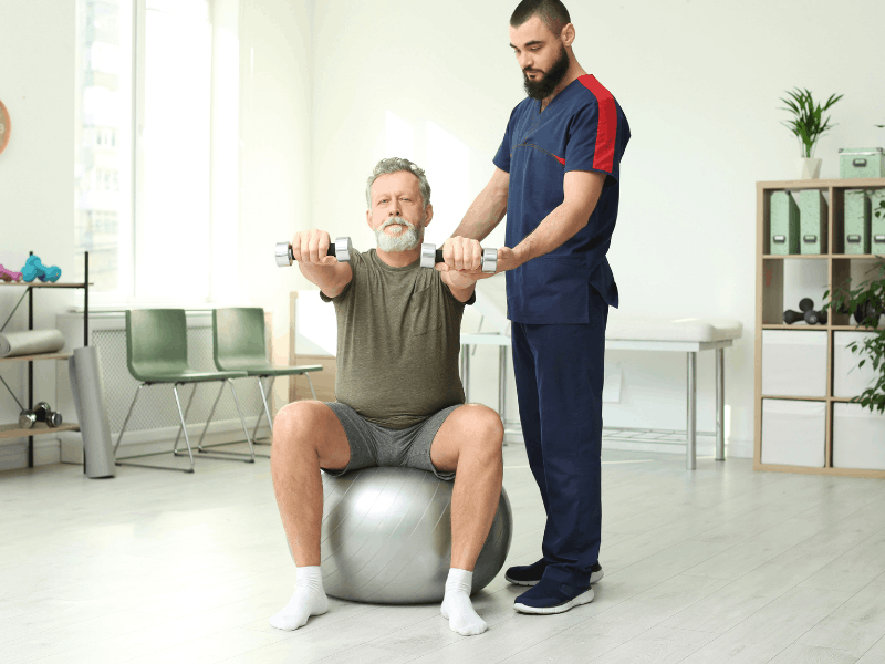 physical therapy treatment in action. (1)